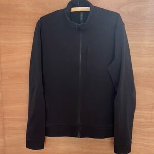 Lululemon Sojourn full zip up jacket men's sz L black pockets‎ casual Warpstreme